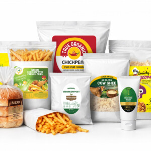 Product & Packaging Labels On White Paper