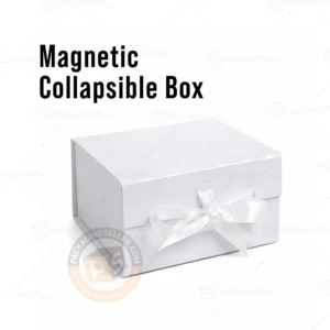 Magnetic Collapsible Rigid Box - 8x8x4 Inch - White - PRS30