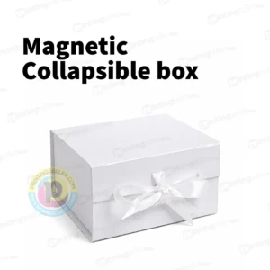 Magnetic Collapsible Rigid Box - 8x8x4 Inch - White - PRS30