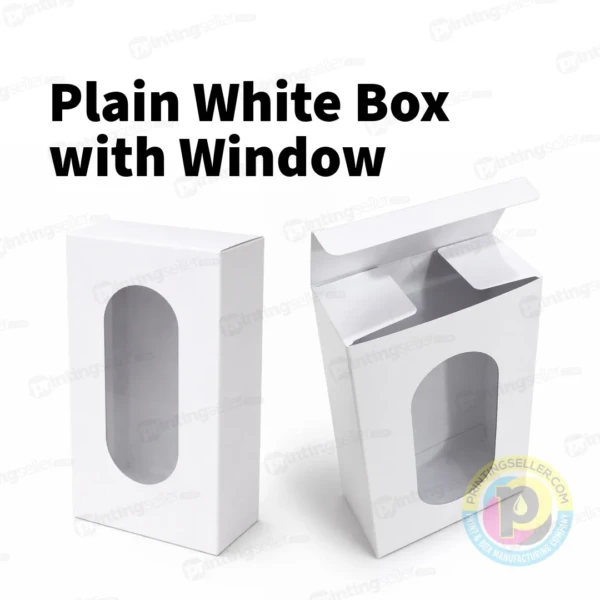 Plain White Box with Window - 5 x 3 x 1.5 inch – PRS23