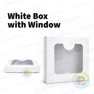 Plain White Multipurpose Box with Window- 6x6x1.5inch – PRS21