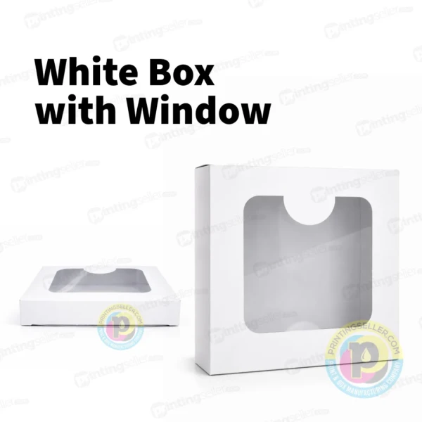 Plain White Multipurpose Box with Window- 6x6x1.5inch – PRS21