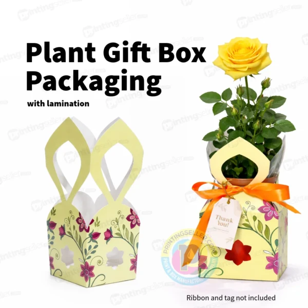 Plant Gift Box Packaging - 4x4x9.25 inch - PRS19