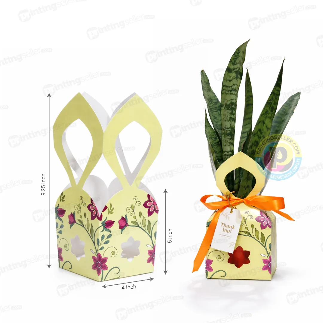 Plant Gift Box Packaging - 4x4x9.25 inch - PRS19 - Image 2