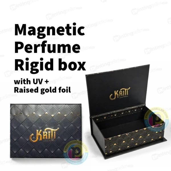 Premium Magnetic Perfume box with Custom Logo Printing - 4 x 3 x 1.5 inch- PRS25