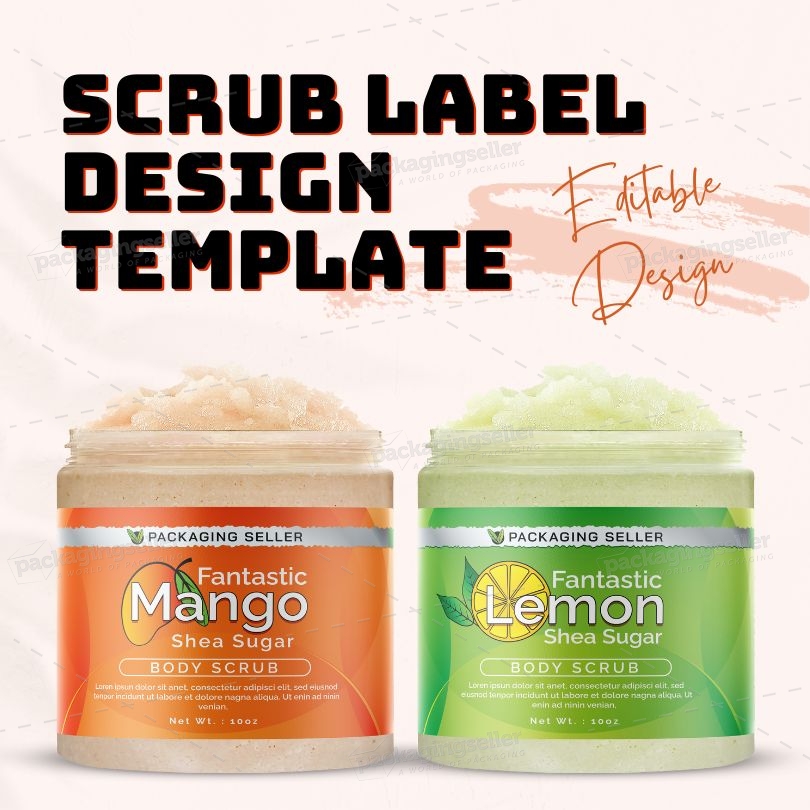 Scrub Label Design Template