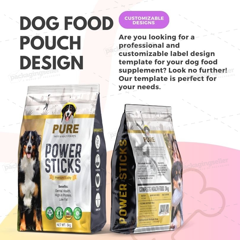 Dog Food Packaging Design Template-Vol 170