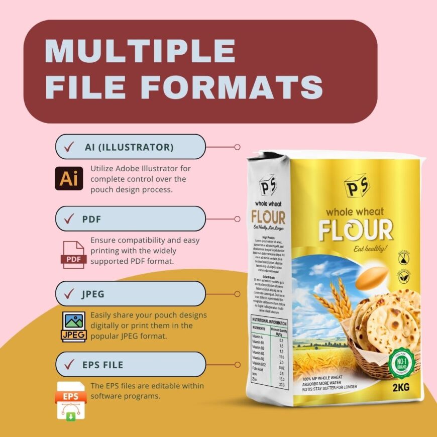Wheat Flour Packaging Design Template