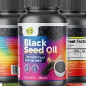 Black Seed Oil Label Design Template PS02