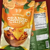Orange Chips Standup Bag Design Template PS304