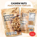Cashew Nut Pouch Packaging Design Template PS329 -1
