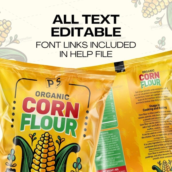 Corn Flour Bag Packaging Design PS320 - Image 6