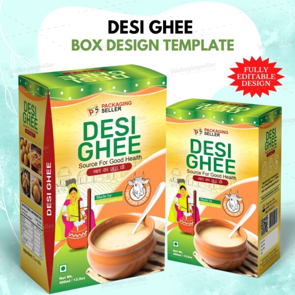 Ghee Box Design Template PS338