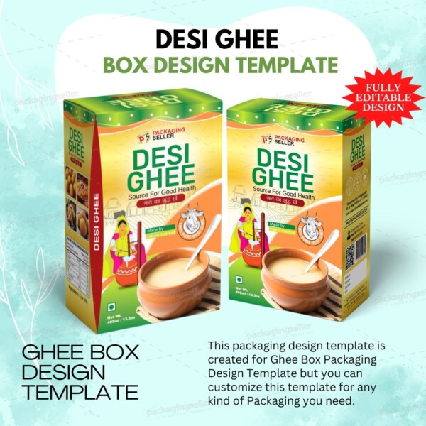 Ghee Box Design Template PS338 - Image 2