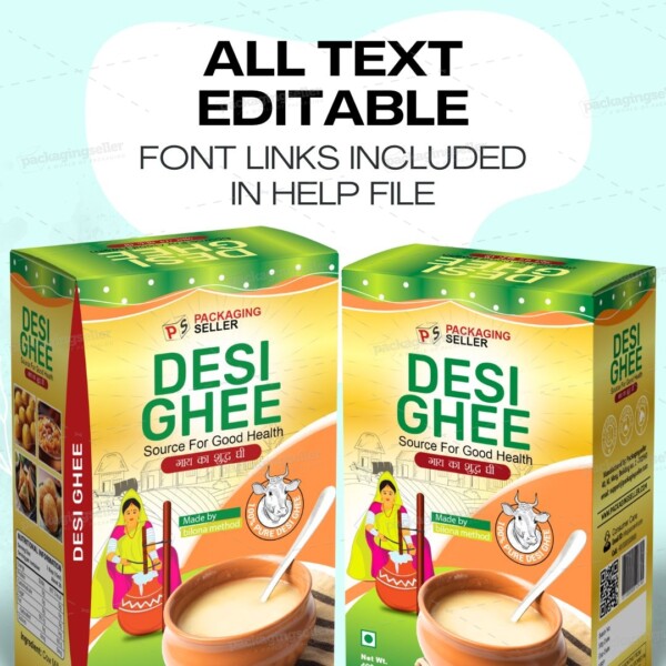 Ghee Box Design Template PS338 - Image 6