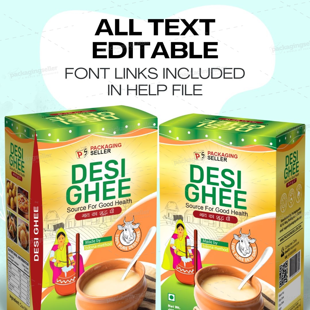 Ghee Box Design Template PS338 - Image 6