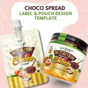 Choco Spread Label and Pouch design Template (JI-67)