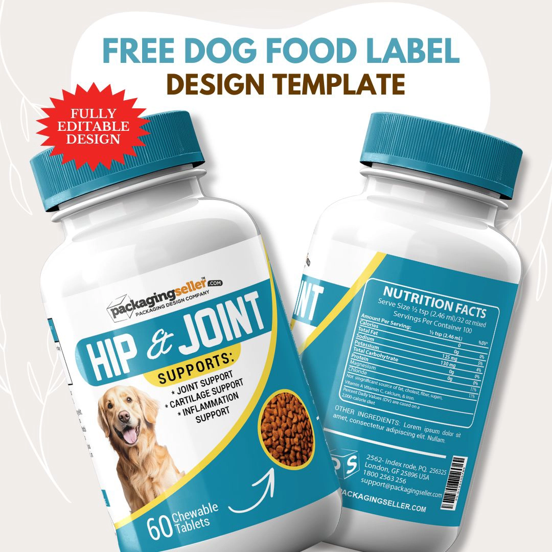 Free Dog Food Supplement Label Template
